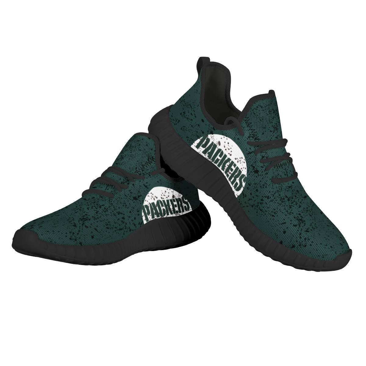 Women's Green Bay Packers Mesh Knit Sneakers/Shoes 018